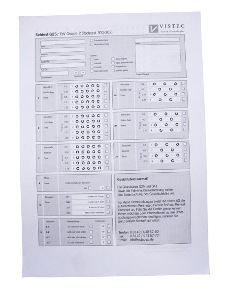Testblock G 25 für Rodatest