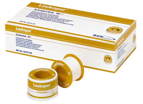 Leukopor® mit Schutzring, 2,50 cm x 5 m