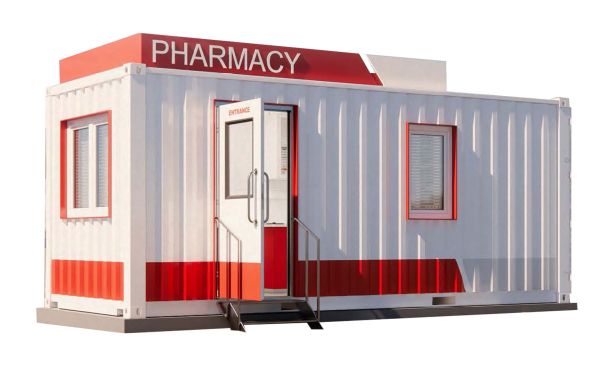 20ft Pharmacy unit, Reception area, Pharmacy area