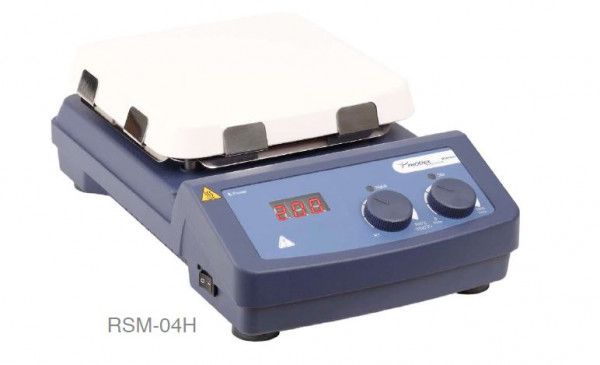 Magnetic stirrer RSM-04H with heating, stirring plate 184x184 mm, glass ceramic
