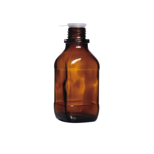 Vierkant-Schraubflaschen aus Kalk-Soda-Glas, braun