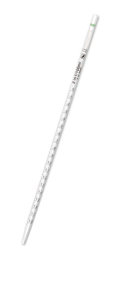 Serologische Pipette, 2 mL, steril, grün, 40 x 25 Stück