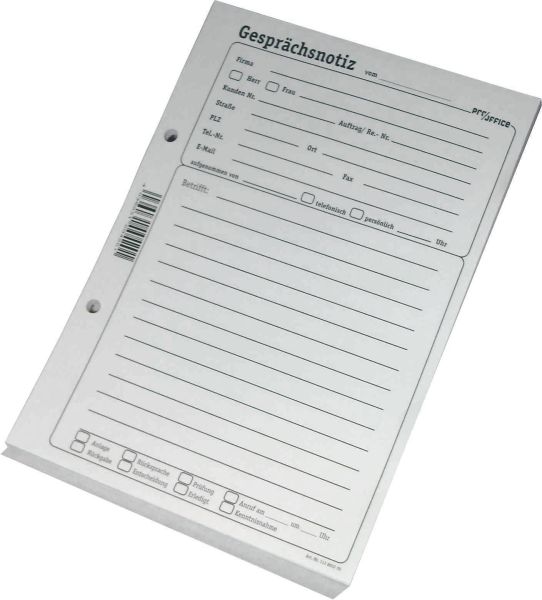 ProOffice conversation notepad