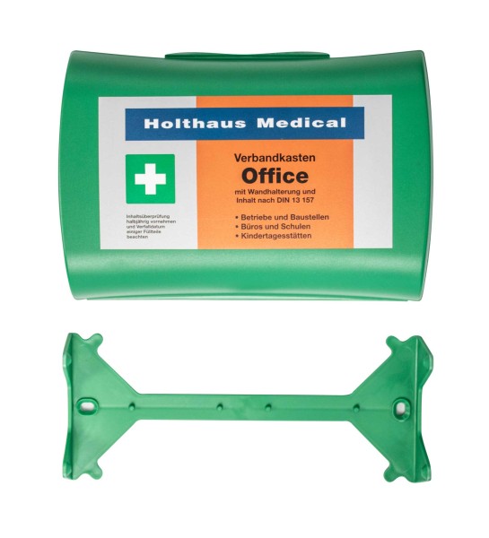 Betriebsverbandkasten Office DIN 13 157, mit integrierter Wandhalterung