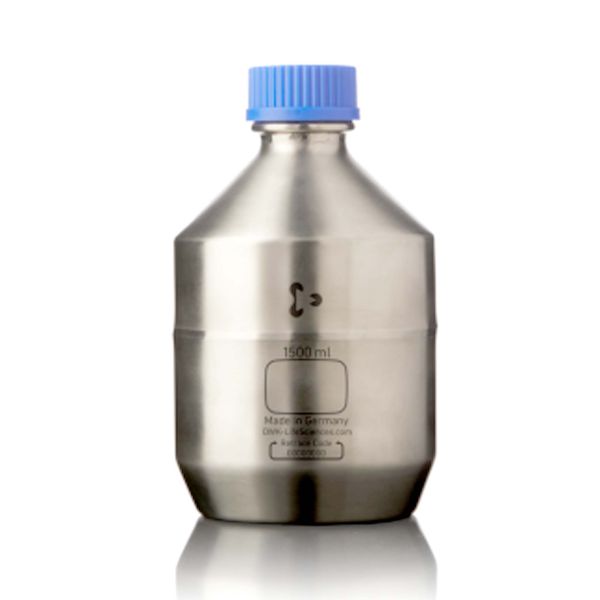 DURAN® Stainless steel bottle, 1,500 mL, GL 45, without UN approval