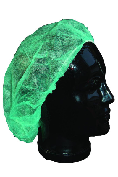 Schwestern- und Patientenhaube, grün, Barettform