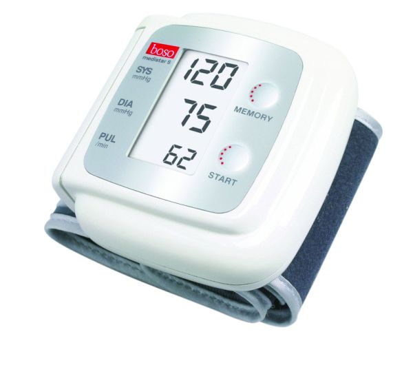 Boso-medistar +, wrist blood pressure meter in hardbox case