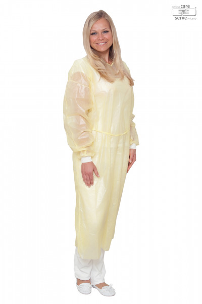 Vlies-Infektionsschutzkittel, gelb, Gr. XL