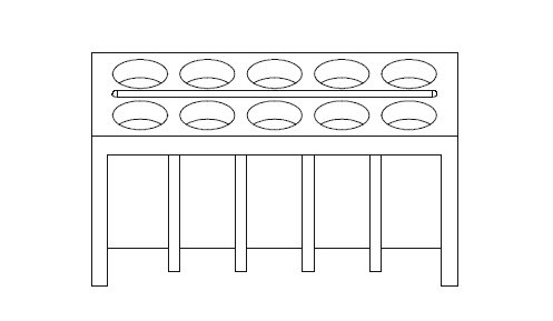 Einsatz, 10-fach, für Topfrotor 1711 und 1160