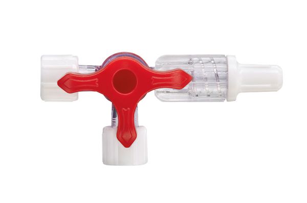 Polyway Pro Dreiwegehahn, rot