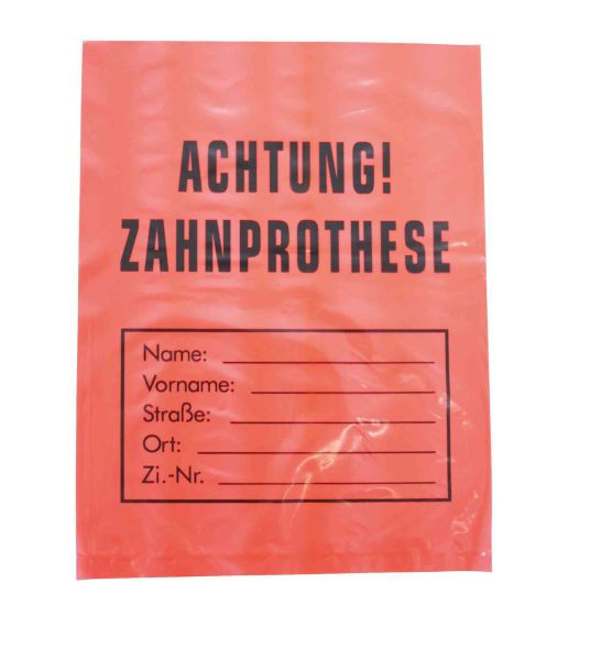 Zahnprothesenbeutel, rot