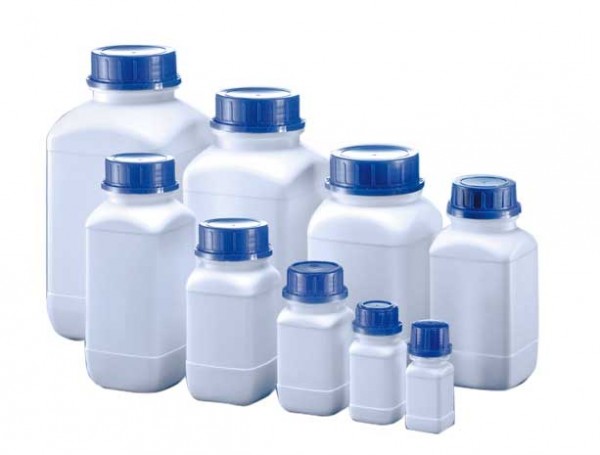 Wide neck bottle HDPE natural square